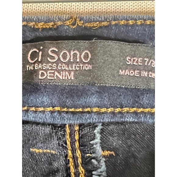 Ci Sono The Basics Collection Denim Jeans Size 7/28 Dark Wash 5 Pocket - Picture 7 of 10
